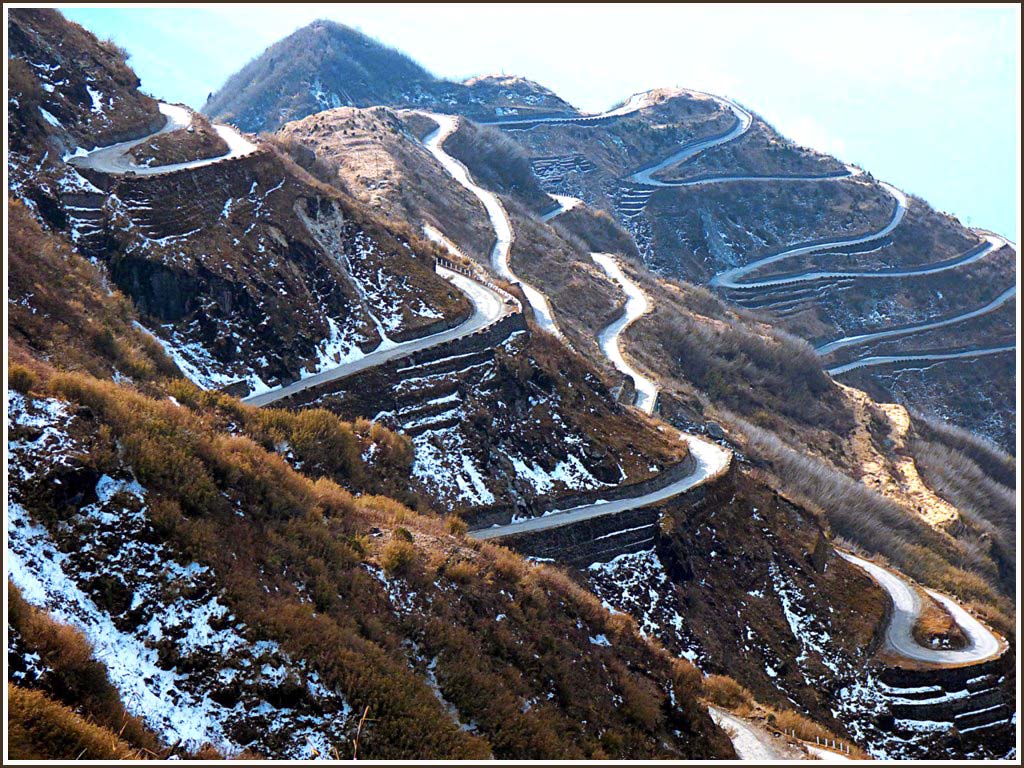 Historical stone ruins high in the Andes Mountains